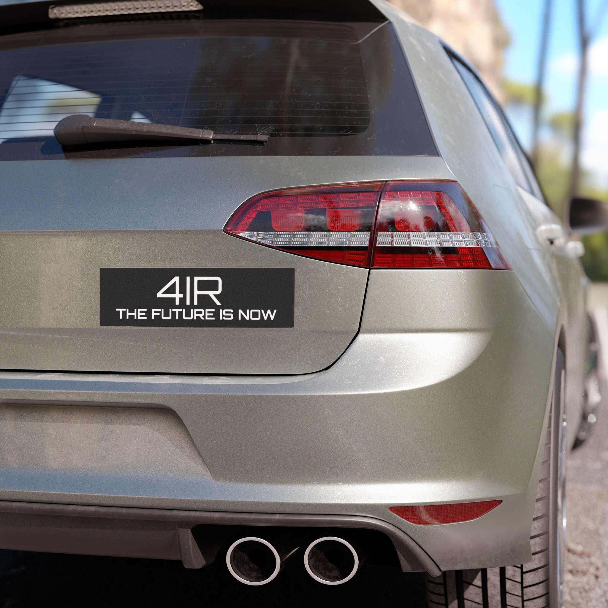 4IR The Future Is Now Car Magnet | Black Automotive Decal
